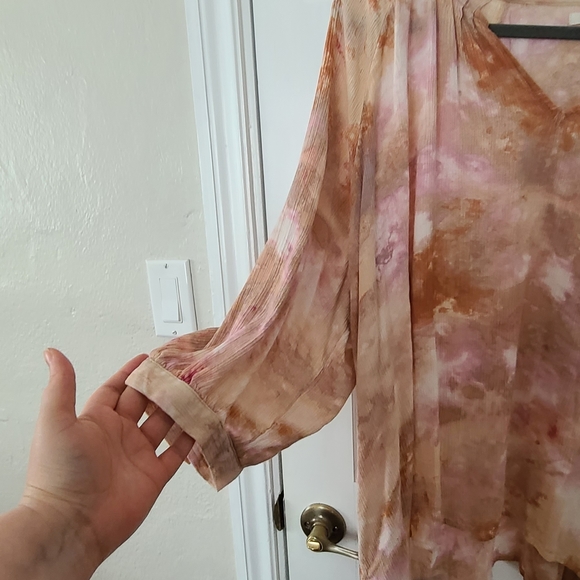 Tie dye gauze peasant flowy top - Picture 5 of 5